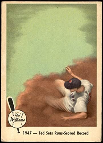 1959 Fleer 34 Beállítja, hogy Fut-Szerzett Rekord Ted Williams, a Boston Red Sox (Baseball Kártya) EX Red Sox