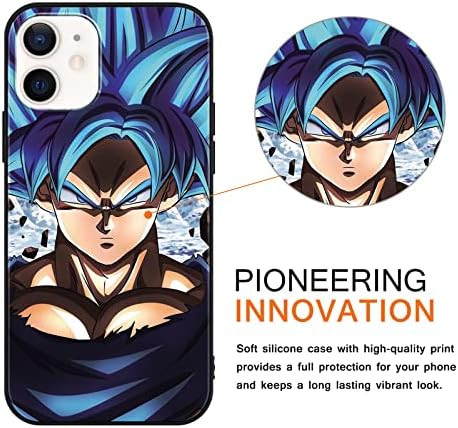 2 Csomag Menő Japán Anime Telefon tok iPhone Mini Case 12 5.4, Manga Design Nyomtatott Minta Borító, Képregény, Rajzfilm