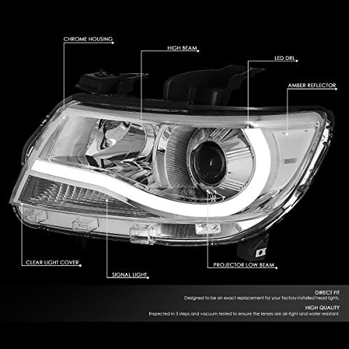 DRL LED Chrome Ház tiszta Sarokban Projektor Fényszóró Lámpa+Szerszám Készlet Kompatibilis a Chevy Colorado 15-17