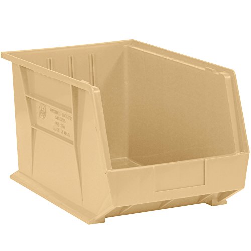 Top Pack szállítási Műanyag Stack & Lógni Bin Doboz, 10 3/4 x 8 1/4 x 7, Elefántcsont (Csomag 6)