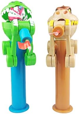 TOYANDONA 2Pack Lollipop Robot Jogosultja, Kreatív Enni Lollipop Pop-Up Lollipop Esetben Candy Tárolási Engedélyes Dinó Alakú