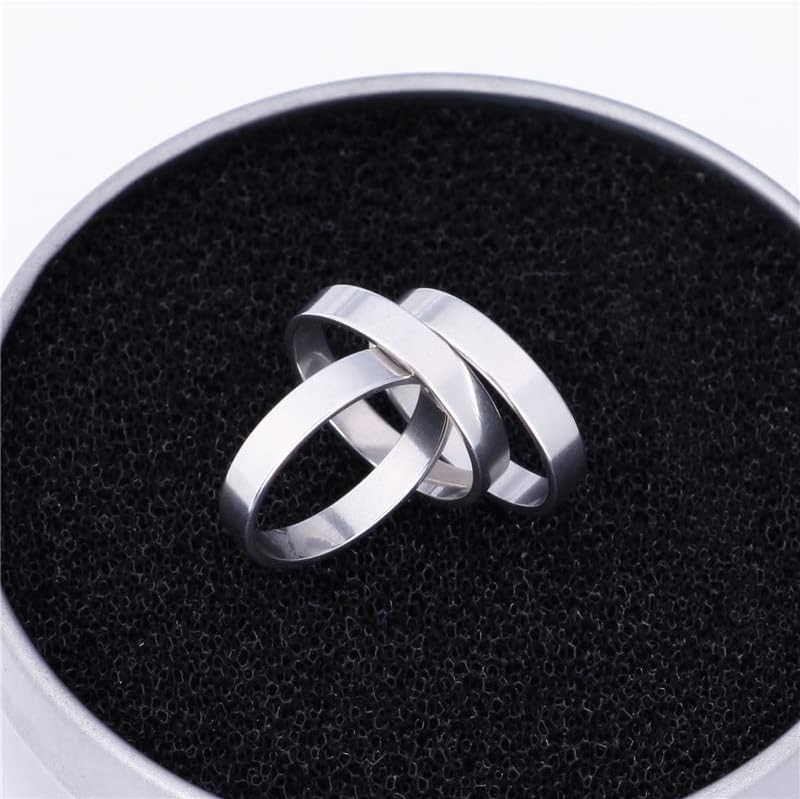 Koleso 316L 4mm Gyűrűk Apró Zenekar Gyűrű a Férfiak, mind a Nő, a Divat Ezüst Farok Gyűrű-80222