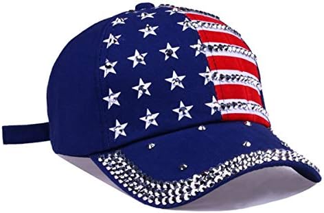 Uphily Amerikai Zászló Bling Baseball Sapkák,Bling USA Zászló Kalap Nők