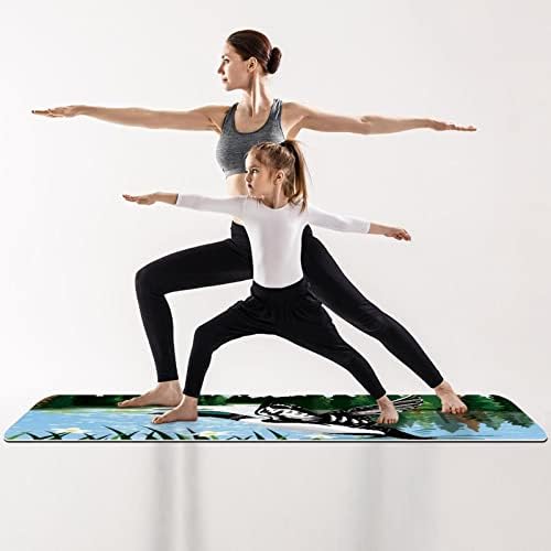 Madár Növényi Minta, Extra Vastag Yoga Mat - Környezetbarát Csúszásmentes Gyakorlat & Fitness Szőnyeg Edzés Alátét Minden