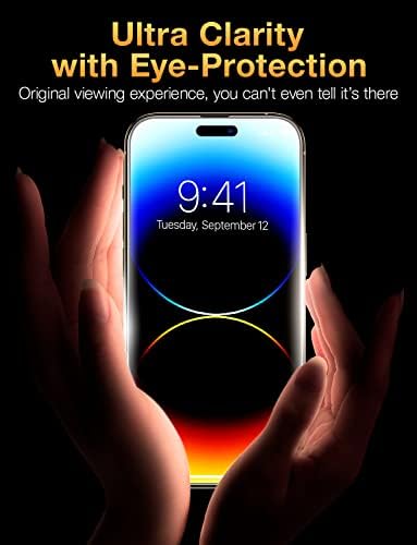 TORRAS Snapiel iPhone 14 Pro Screen Protector [egyszerű Telepítés] Teljes Lefedettség Világos, Edzett Üveg iPhone 14 Pro