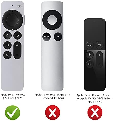 AKWOX Fekete Távoli Fedél Csere Új 2021 Apple 4k TV-Sorozat 6 Generáció / 6 Gen 2021 Távirányító, Szilikon Könnyű Súly [Csúszásmentes]