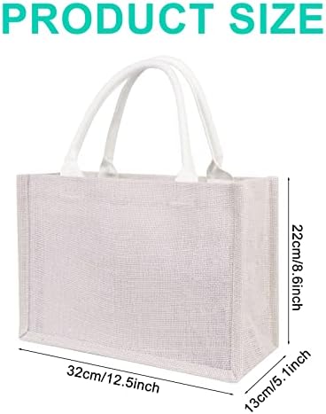 10 Pack Zsákvászon Tote Bags fogantyúval Fehér Vászon Újrahasznosítható Vászon Ajándék Táska Üres Göngyölegek Táskák Összehajtható
