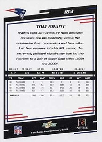 2004 Pontszám 183 Tom Brady, a New England Patriots az NFL Labdarúgó-Kártya NM-MT