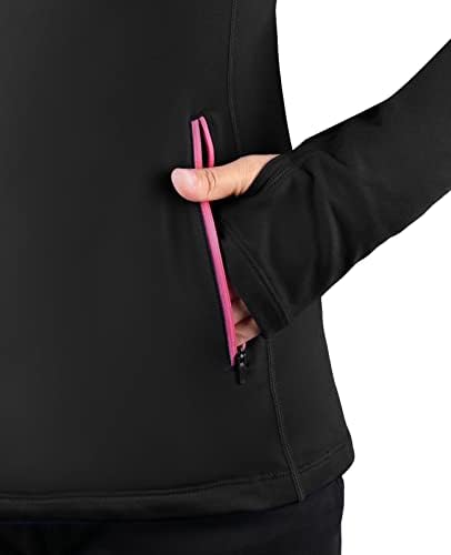 BALEAF Női Termál Gyapjú Fél Zip Thumbholes Téli Long Sleeve Futás Pulóver Kabát Hideg Időjárás